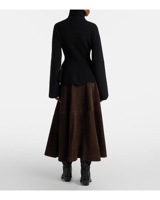 Rohe Black Turtleneck Wool And Cashmere Top