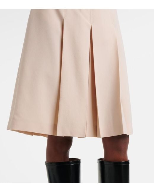 Valentino Natural Virgin Wool Midi Skirt