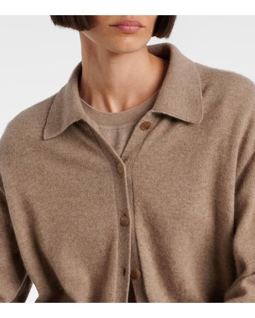 The Row Natural Lillia Cashmere Cardigan
