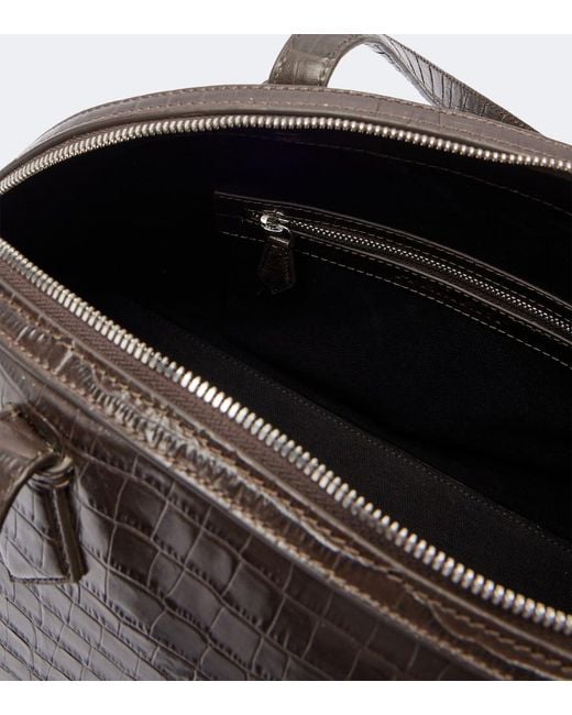 A.Emery Black Harnick Leather Tote Bag