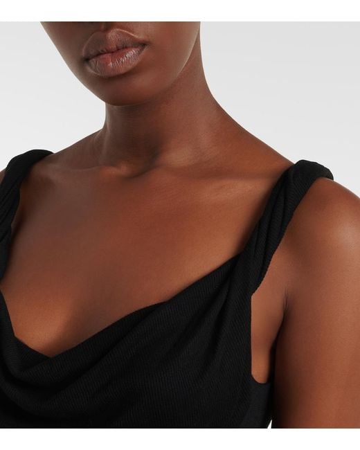 Vivienne Westwood Black Anna Ribbed-Knit Tank Top