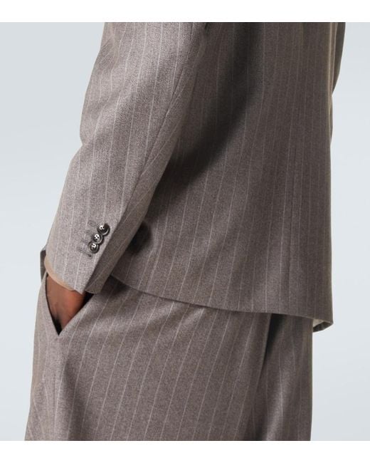Giorgio Armani Brown Pinstripe Virgin Wool Suit for men