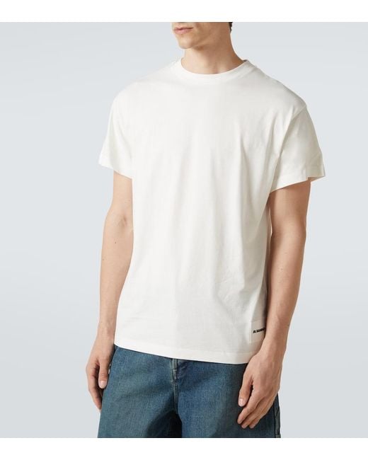 Jil Sander White Pack Of Three Cotton T-Shirts for men