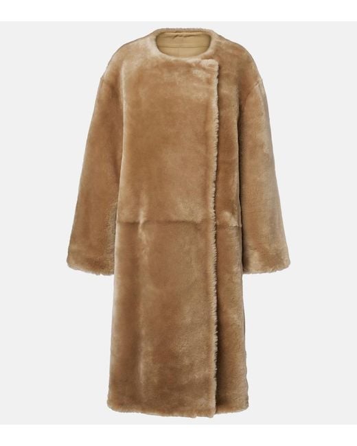 Totême  Brown Shearling Coat