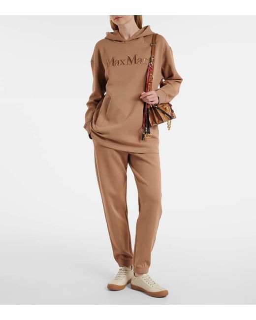 Max Mara Brown Violino Cotton-Blend Sweatpants