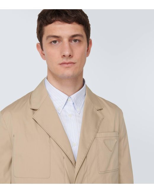 Veste en coton melange Prada pour homme en coloris Natural