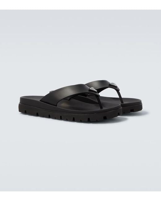 Prada Brown Thong Sandals for men