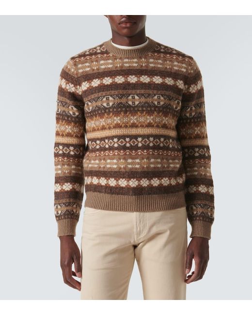 Loro Piana Pullover Scopello Aus Kaschmir, Alpakawolle Und Wolle in Brown für Herren
