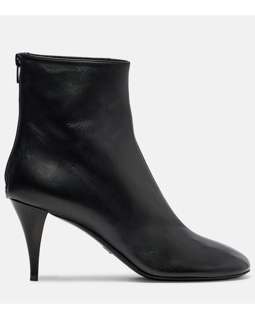Proenza Schouler Black Glove 80 Leather Ankle Boots