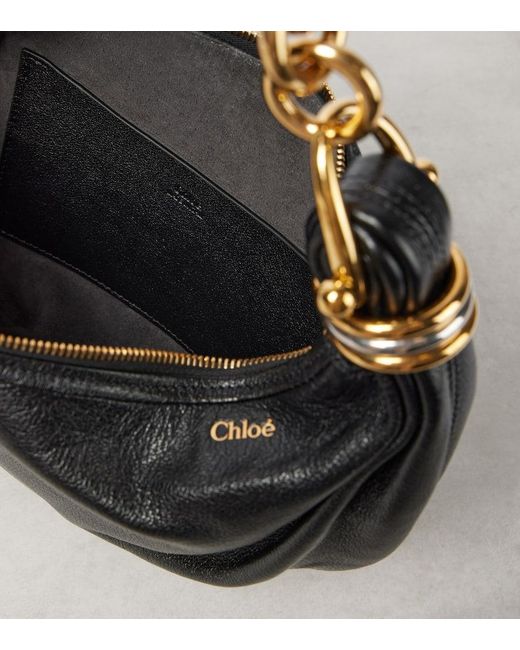 Chloé Black Banana Small Leather Shoulder Bag