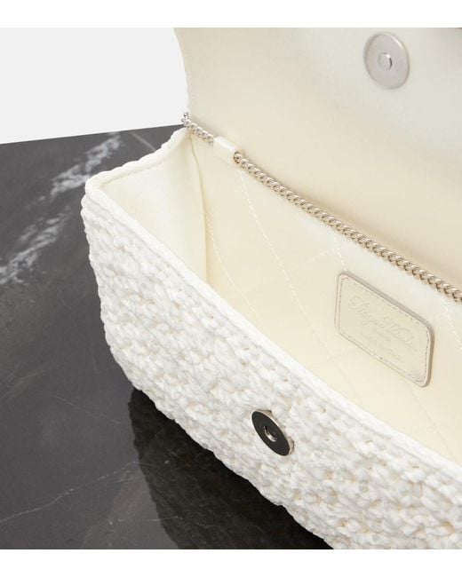 Roger Vivier Metallic Jeu De Fille Embellished Crochet Clutch