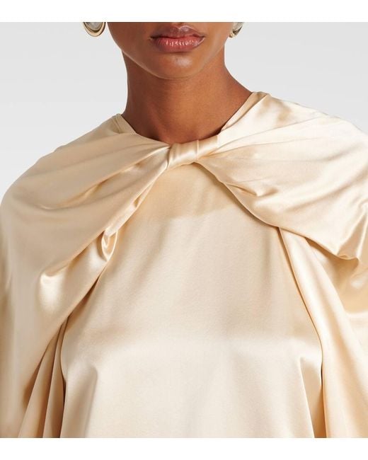 Max Mara Natural Bluse Elegante Key Aus Seidensatin