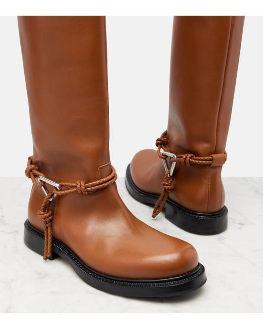Bottega Veneta Brown James Leather Knee-High Boots