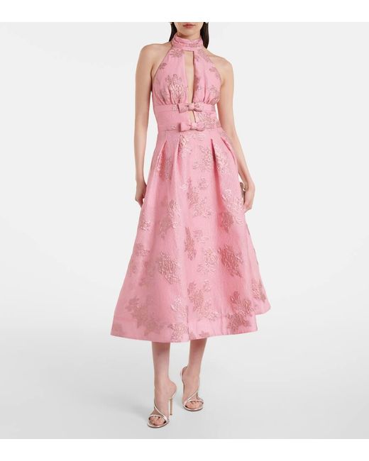 Abito Midi Benette Con Fiocchi di Rebecca Vallance in Pink