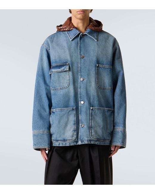 Plan C Blue Denim Field Jacket for men