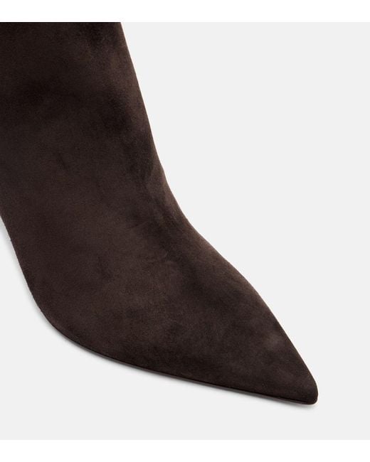 Christian Louboutin Black Vibella 85 Suede Ankle Boots