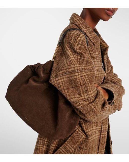 DeMellier London Brown Miami Medium Suede Shoulder Bag