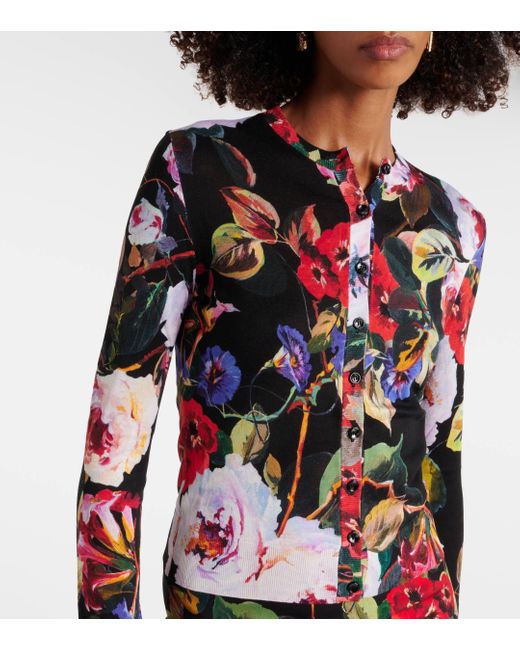 Floral store silk cardigan