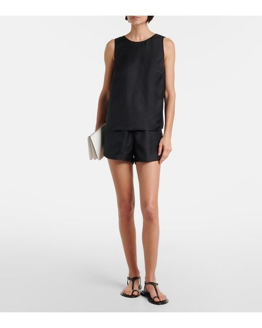 Loulou de Saison Black Gema Silk Top