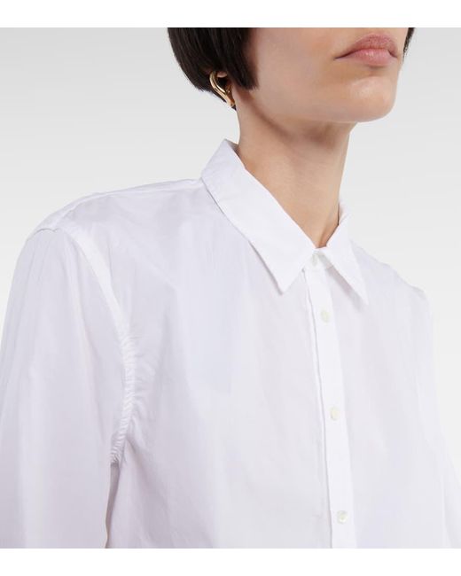 Nili Lotan White Hemd Raphael aus Baumwollpopeline