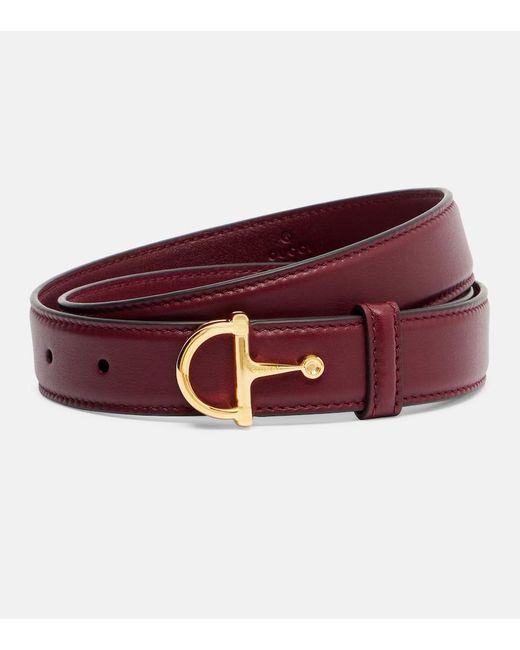Gucci Purple Horsebit Leather Belt