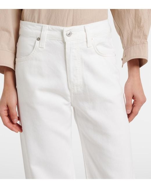 Citizens of Humanity White Annina Straight Jeans