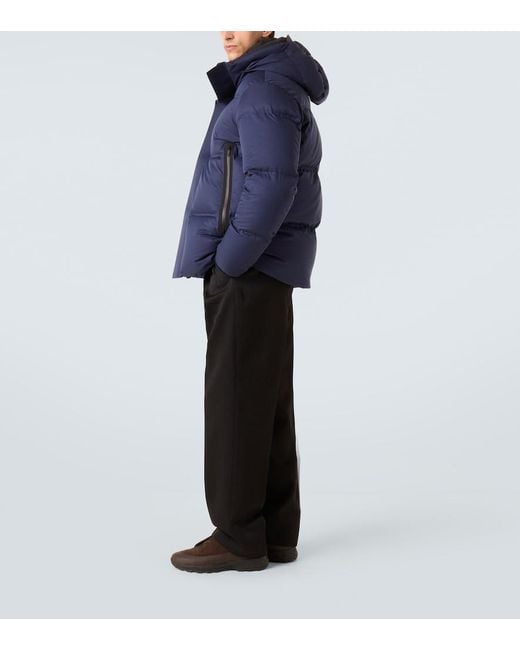 Zegna Blue Padded Puffer Jacket for men