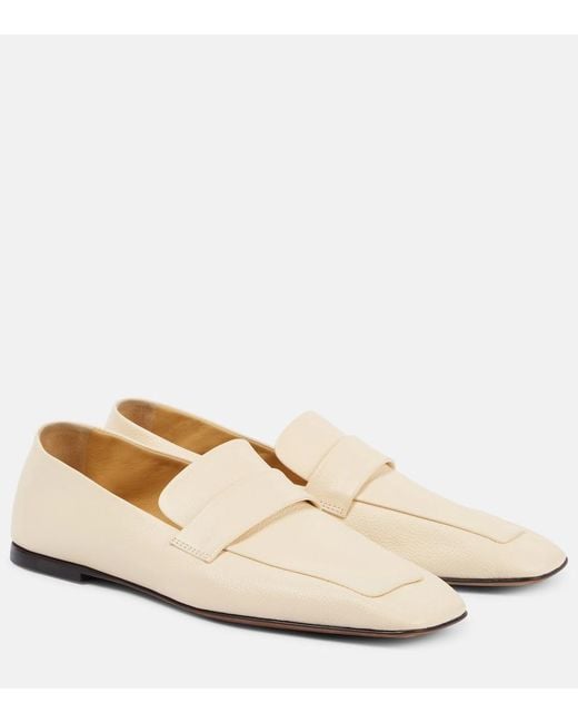 The Row Natural Soft Leather Loafers
