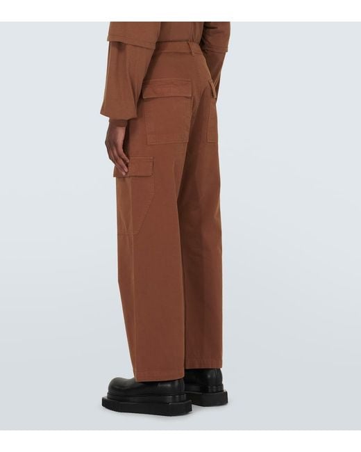Rick Owens Brown Lido Cotton Cargo Pants for men