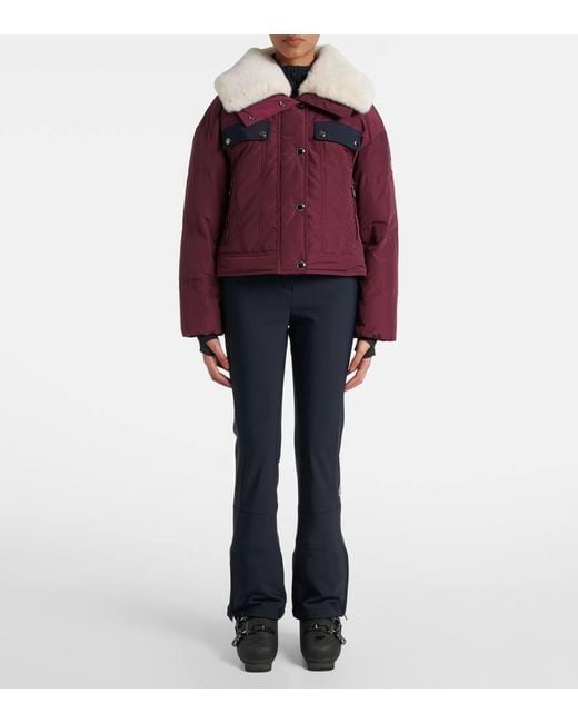 Giacca Da Sci Lakki Con Pelliccia Sintetica di Fusalp in Purple