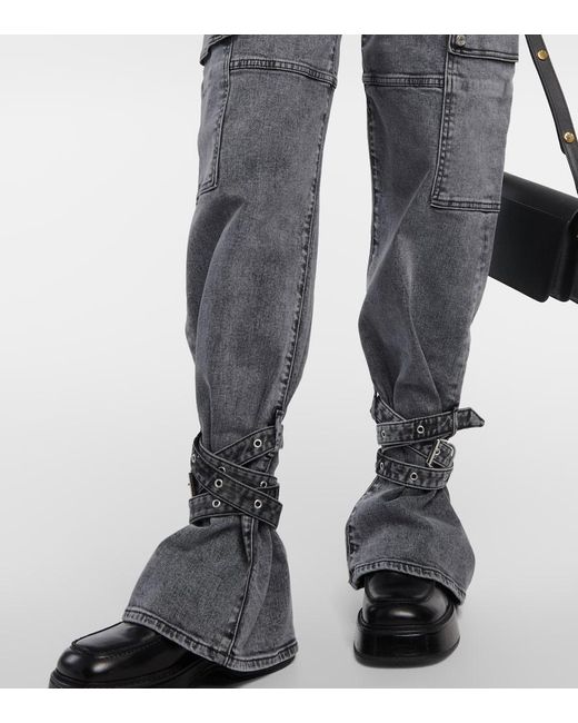 X Chiara Biasi - Jeans cargo con cintura di 7 For All Mankind in Gray