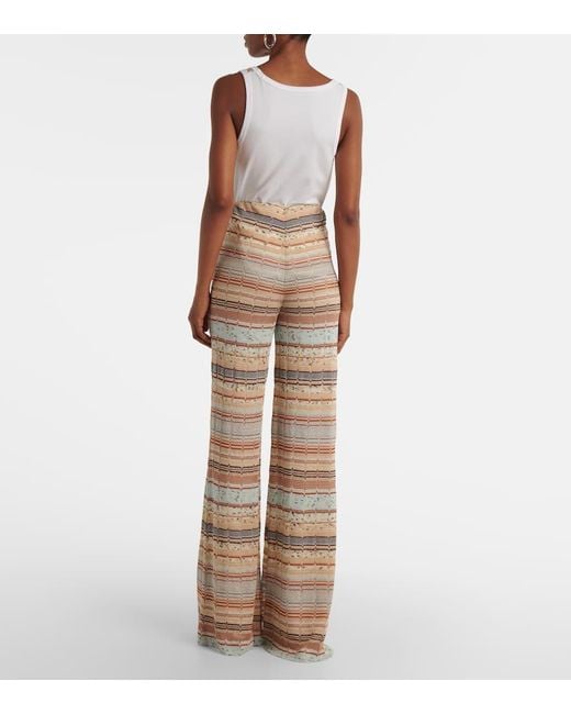 Missoni Natural Weite Hose Aus Haekelstrick