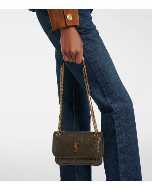 Saint Laurent Black Niki Mini Leather Shoulder Bag