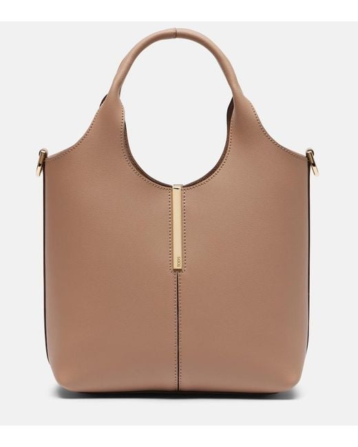 Tod's Brown Ebr Mini Leather Tote Bag
