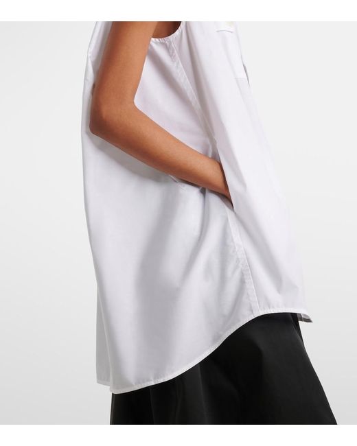 Sacai White Poplin Minidress