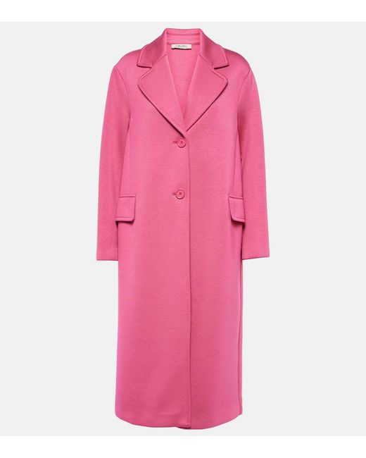 Max Mara Pink Radice Jersey Coat