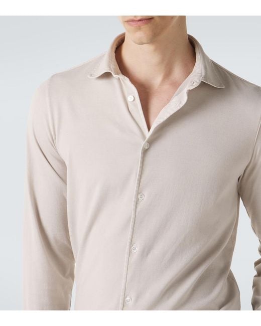 Fedeli Natural Cotton Jersey Shirt for men