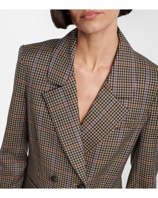 Veronica Beard Brown Claude Checked Blazer