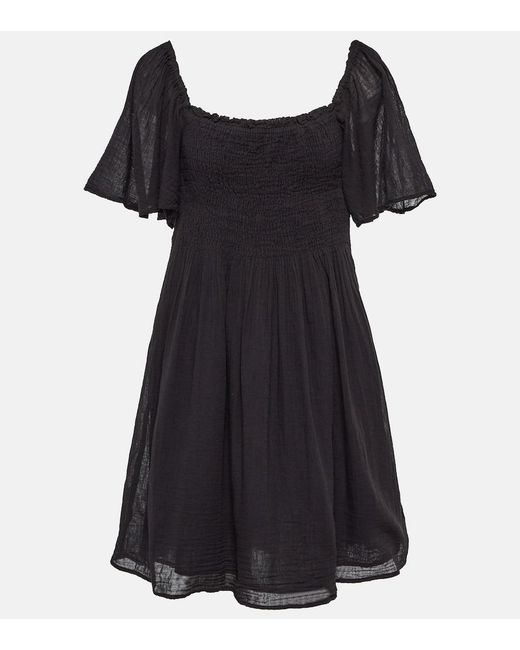 Velvet Black Esme Cotton Gauze Minidress