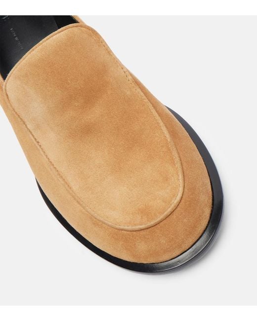Khaite Brown Miles Suede Loafers