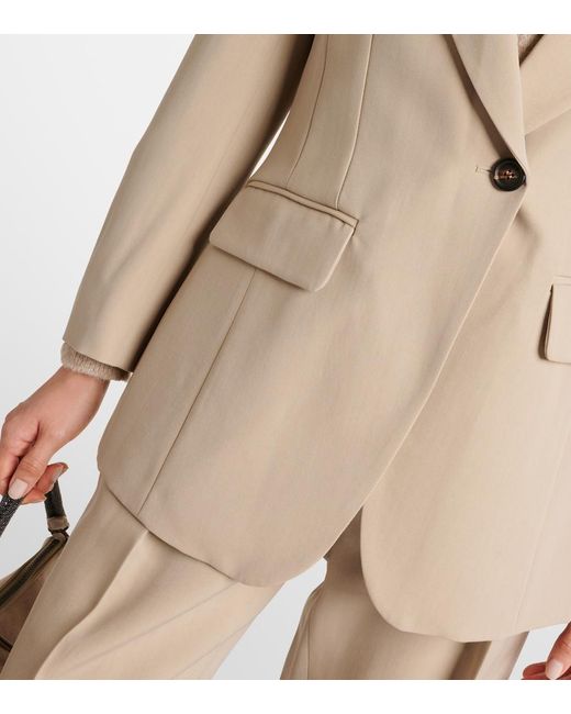Brunello Cucinelli Natural Wool-Blend Blazer