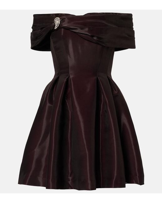 Rebecca Vallance Black Lourdes Embellished Minidress