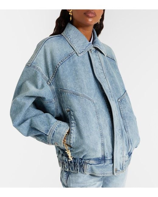 Saint Laurent Blue Denim Blouson Jacket