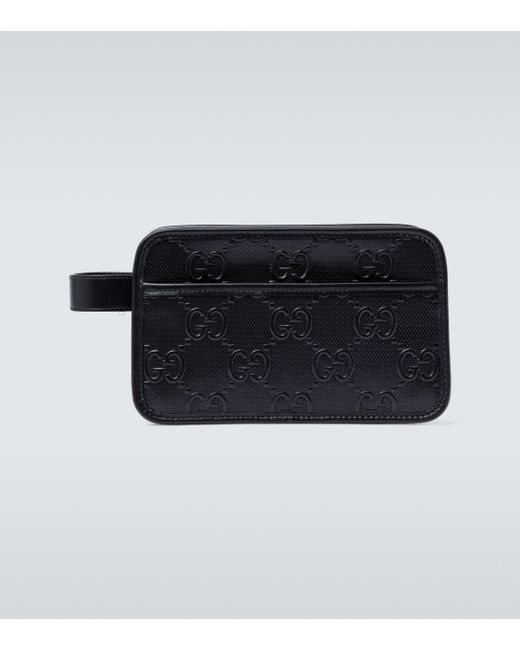 Gucci Black GG Embossed Cosmetic Case for men