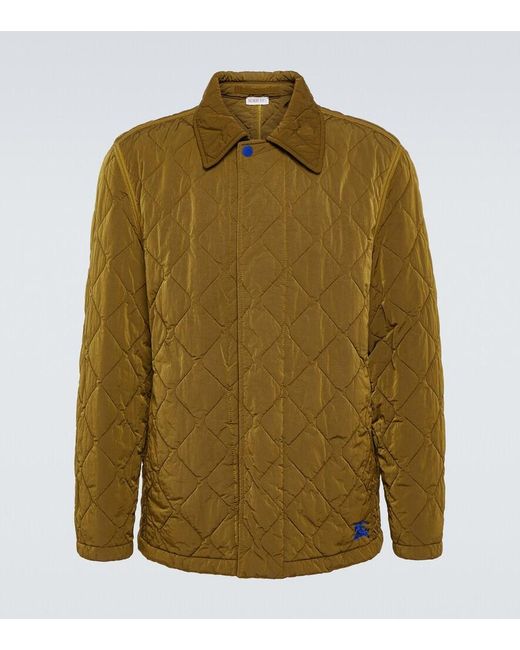 Burberry Green Quilted Jacket for men