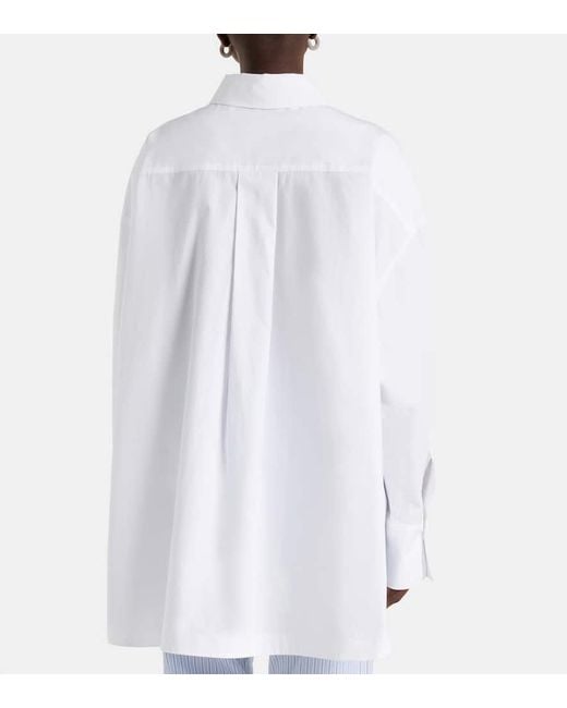 The Attico White Diana Oversized Cotton Shirt