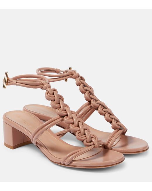 Gianvito Rossi Pink Leather Sandals