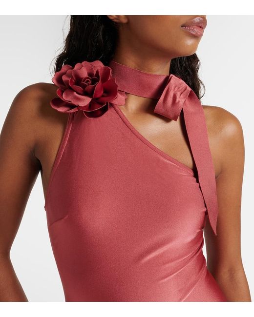 Zimmermann Red One-Shoulder-Badeanzug Waverly