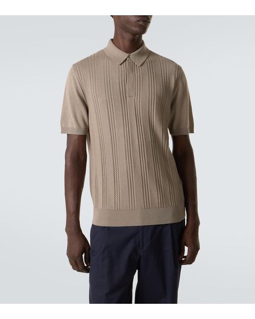 Canali Natural Cotton-Blend Polo Shirt for men
