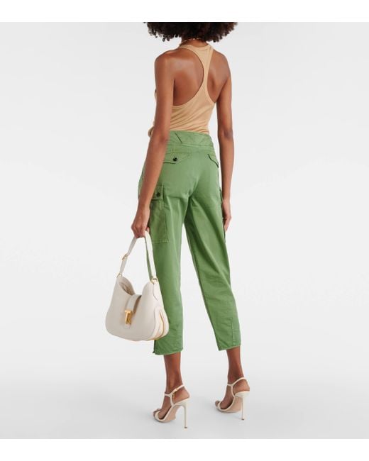 Tom Ford Green Low-rise Cotton Twill Cargo Pants